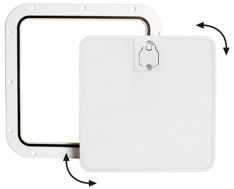 White inspection hatch removable lid 375 x 375mm - foto originale Osculati Srl
