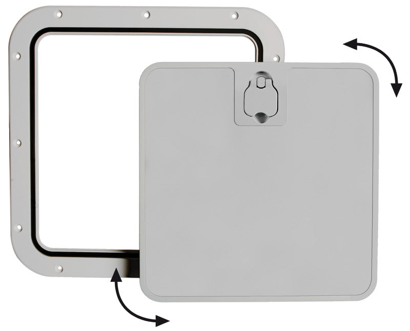 Grey inspection hatch removable lid 375 x 375mm - foto originale Osculati Srl