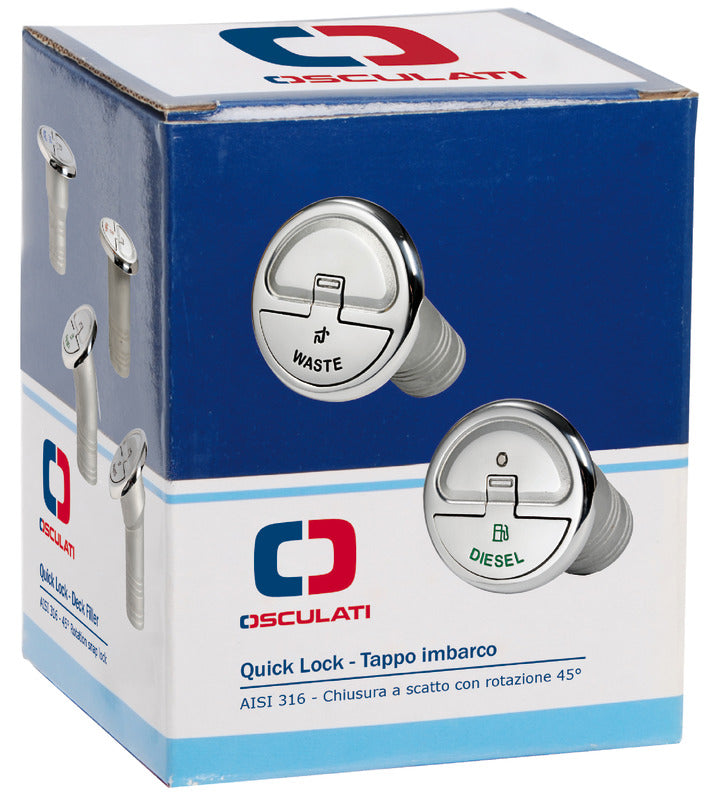 Quick Lock Diesel deck filler 38 mm - foto originale Osculati Srl