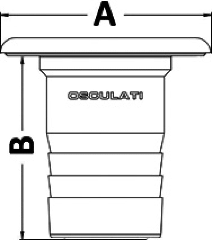 Clever deck filler co-moulded cover Ø 50mm DIESEL - foto originale Osculati Srl