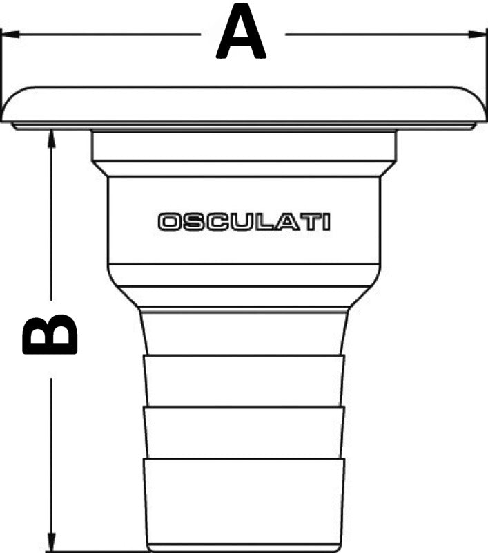 Clever deck filler co-moulded cover Ø 50mm FUEL - foto originale Osculati Srl
