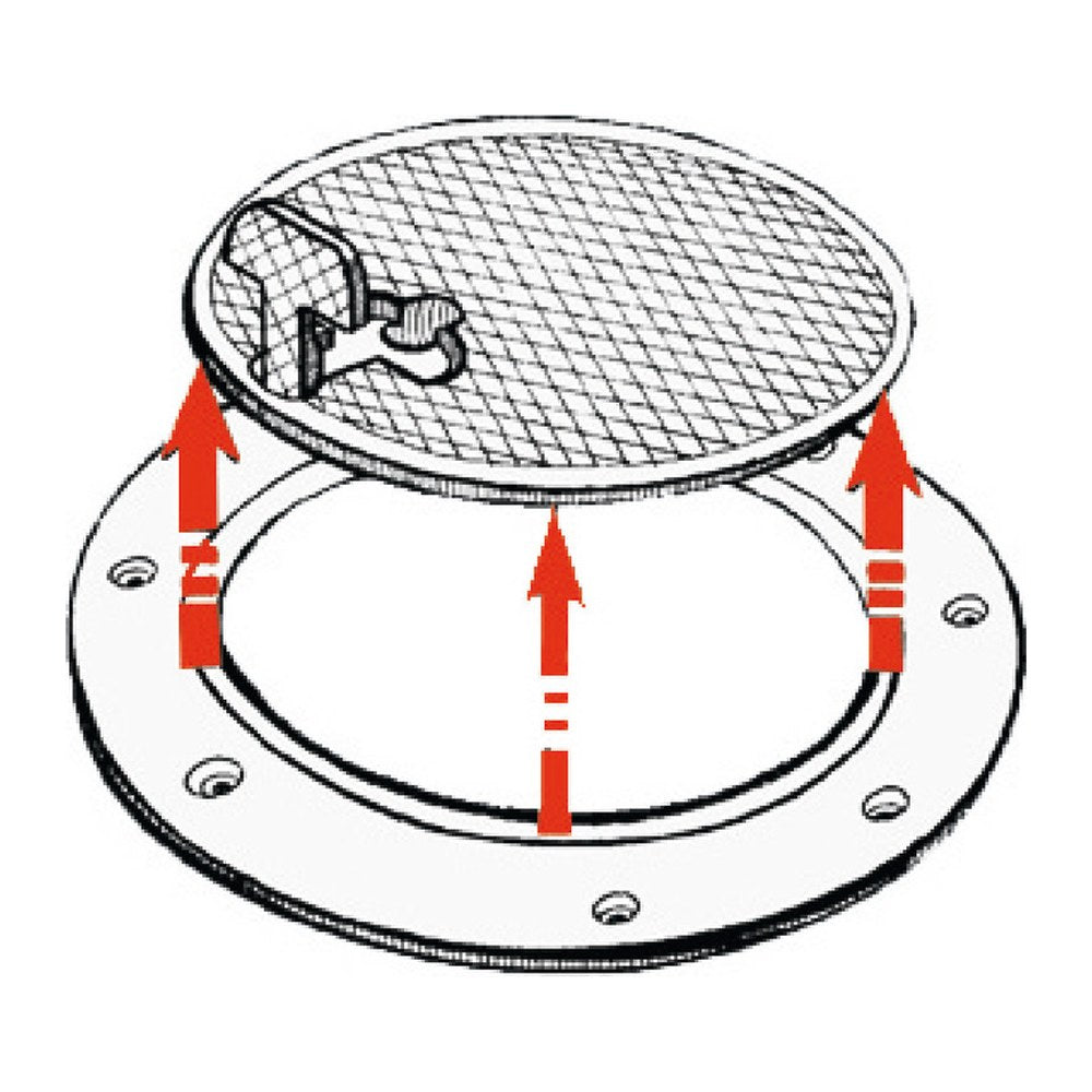 Inspection hatch w/cover black 315 x 270 mm - foto originale Osculati Srl