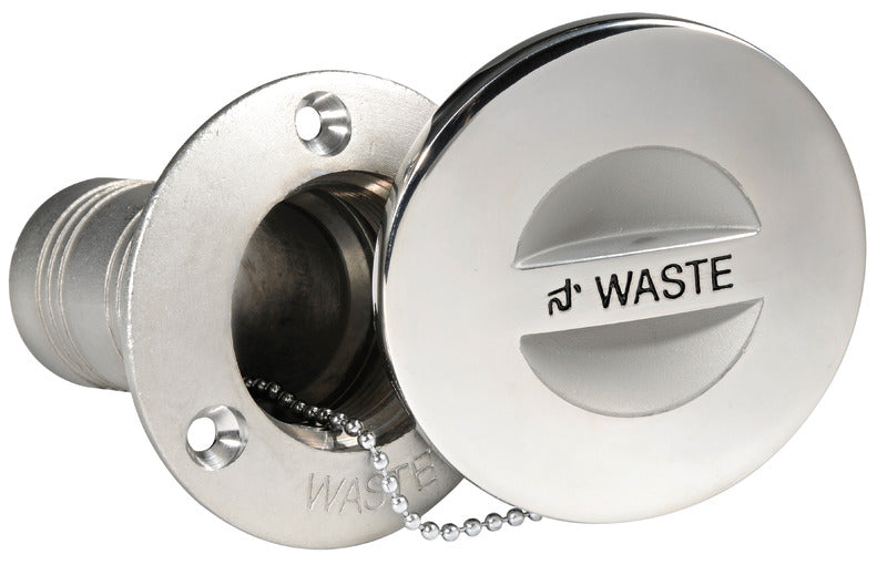 WASTE deck plug polished AISI316 38mm 84.5mm - foto originale Osculati Srl