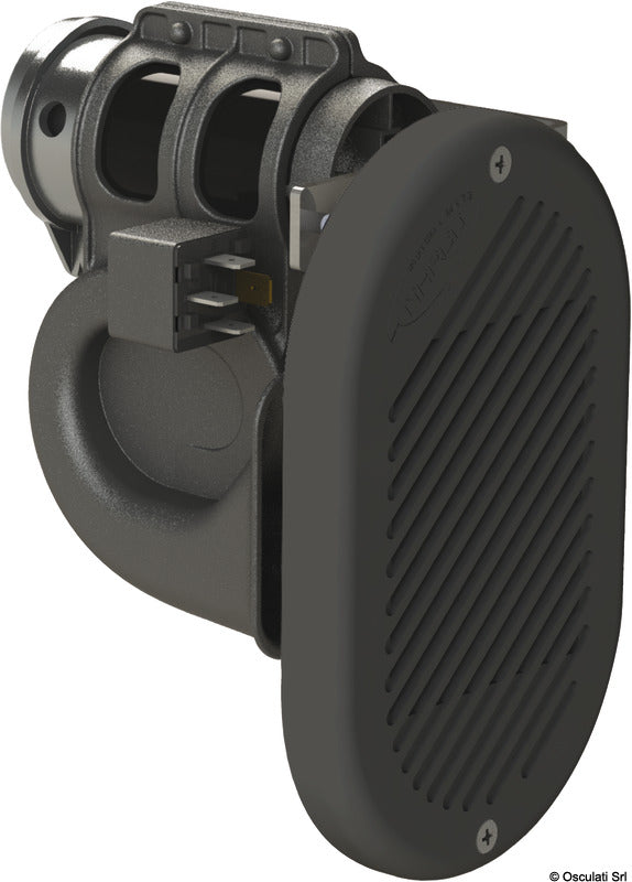 Marco HURRICANE electropneumatic black horn 12 V - foto originale Osculati Srl