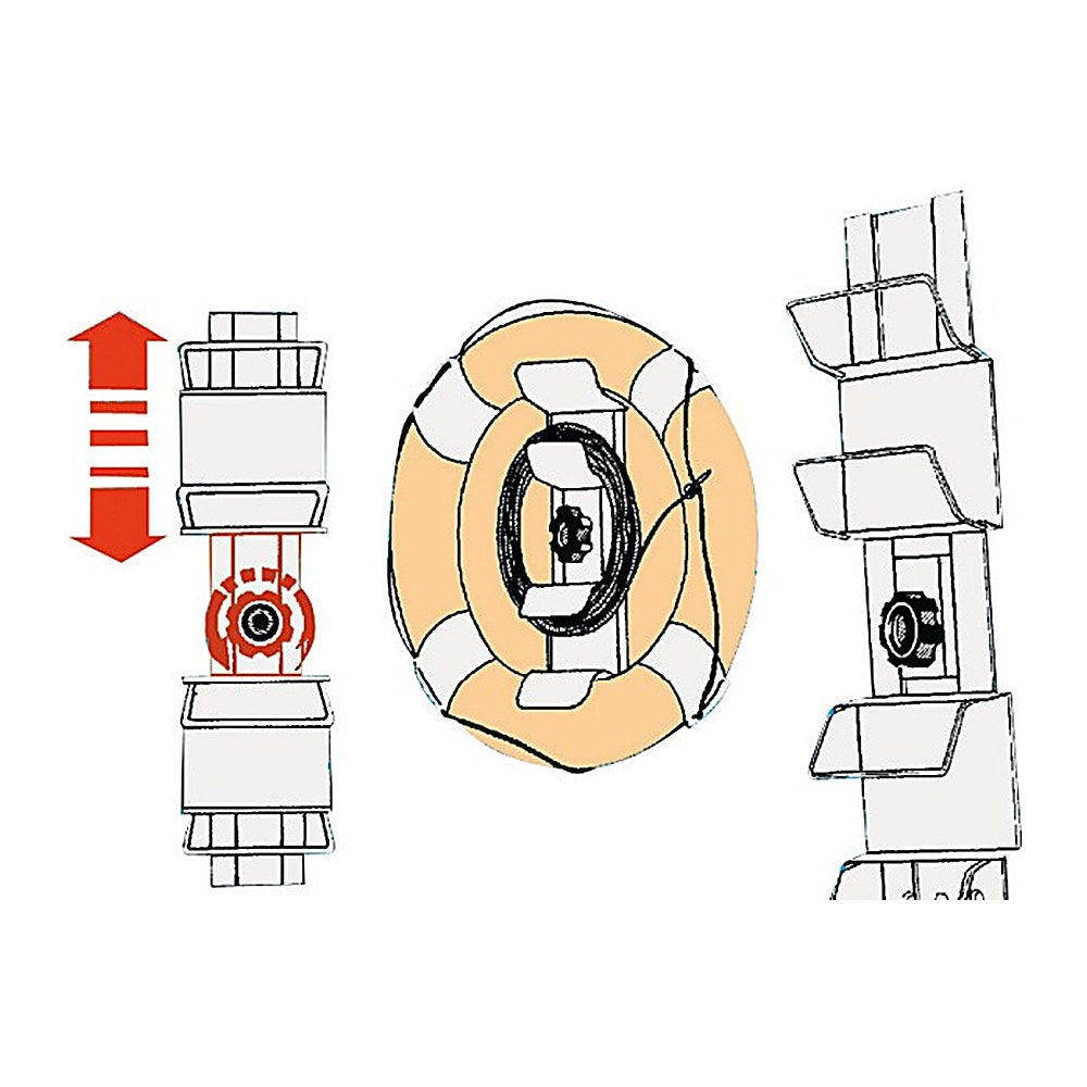 Adjustable bracket f. ring lifebuoys - foto originale Osculati Srl