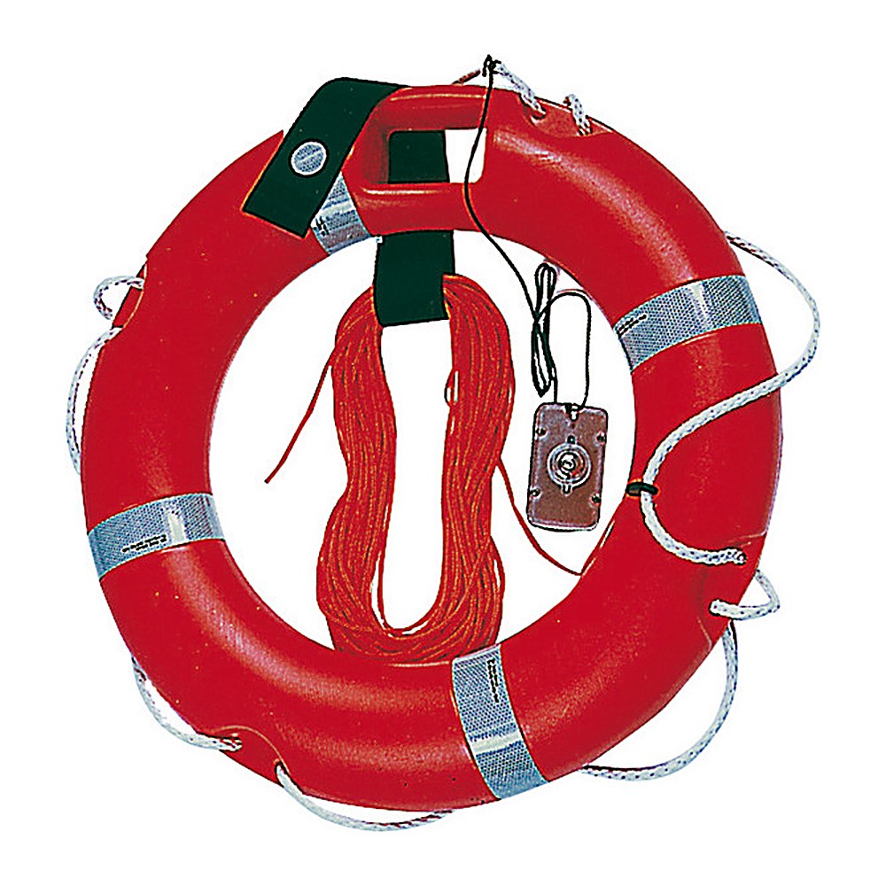 Ring lifebuoy w/rescue light and rope 40 x 64 cm - foto originale Osculati Srl
