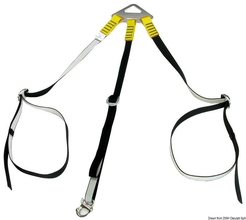3-arm dinghy lift system + 2 straps - foto originale Osculati Srl
