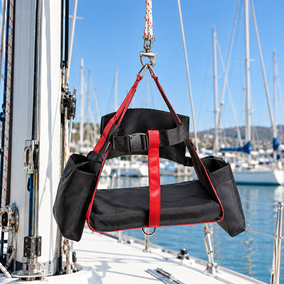 Nylon fabric bosun's chair with board