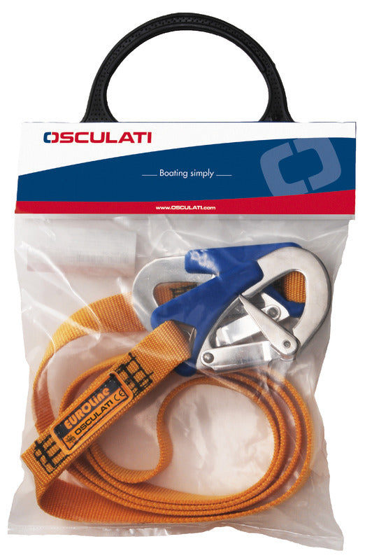 Euro Lightline safety line 2m + 2 shackles Fast opening - foto originale Osculati Srl