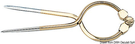 Divider mirror polished brass 177 mm - foto originale Osculati Srl