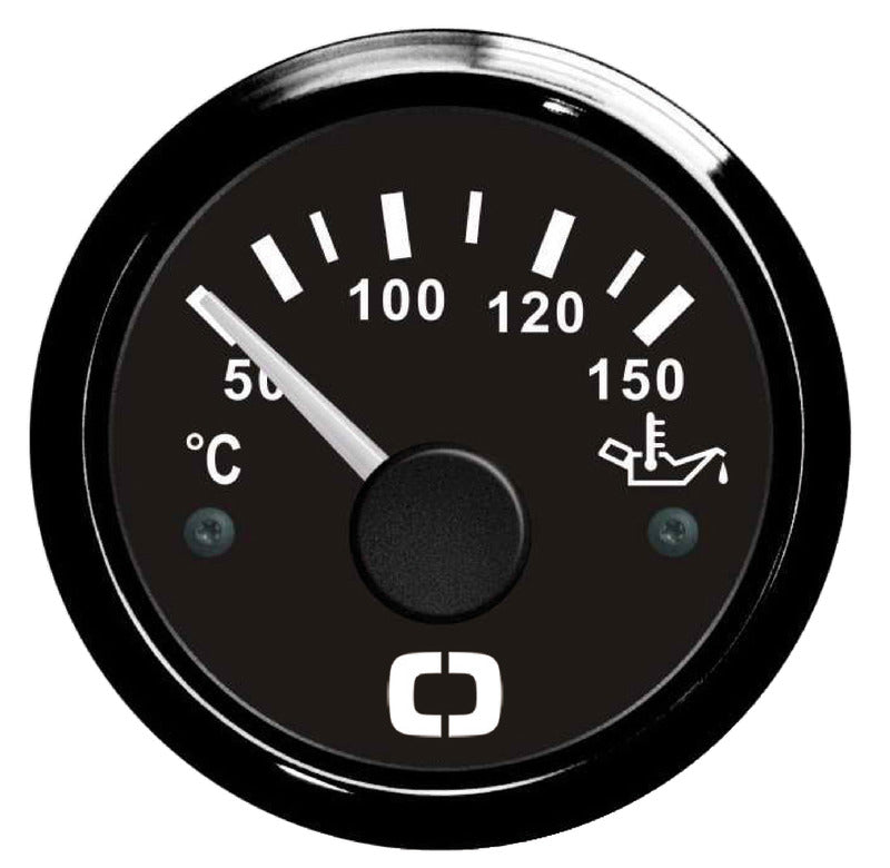 Oil temperature gauge 50/150° black/black - foto originale Osculati Srl