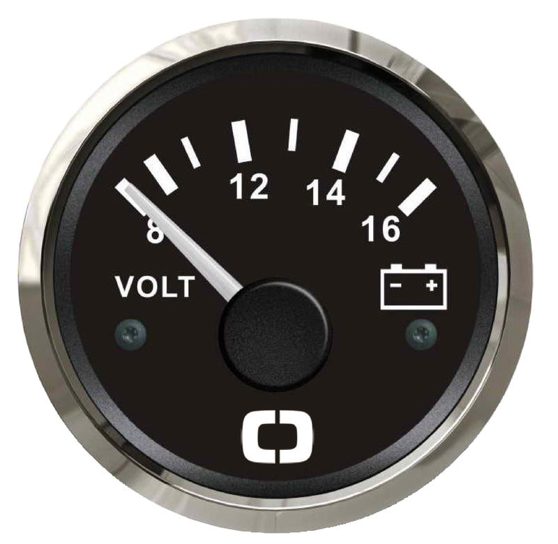 Voltmeter 8/16 V black/glossy - foto originale Osculati Srl