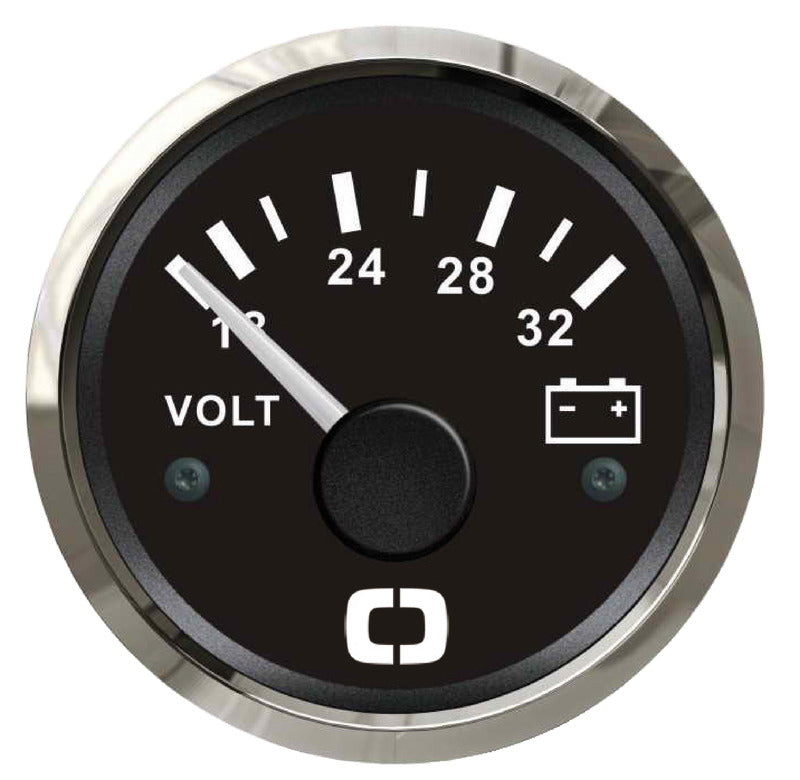 Voltmeter 18/32 V black/glossy - foto originale Osculati Srl