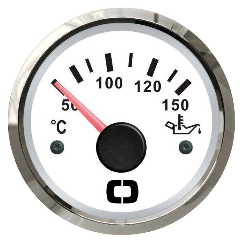Oil temperature gauge 50/150° white/glossy - foto originale Osculati Srl