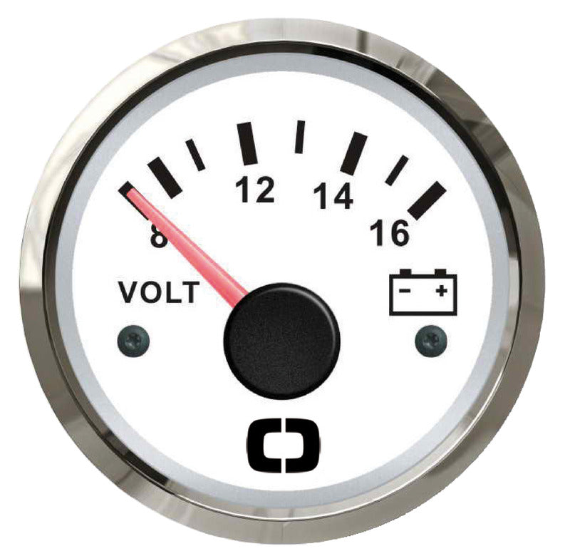 Voltmeter 8/16 V white/glossy - foto originale Osculati Srl