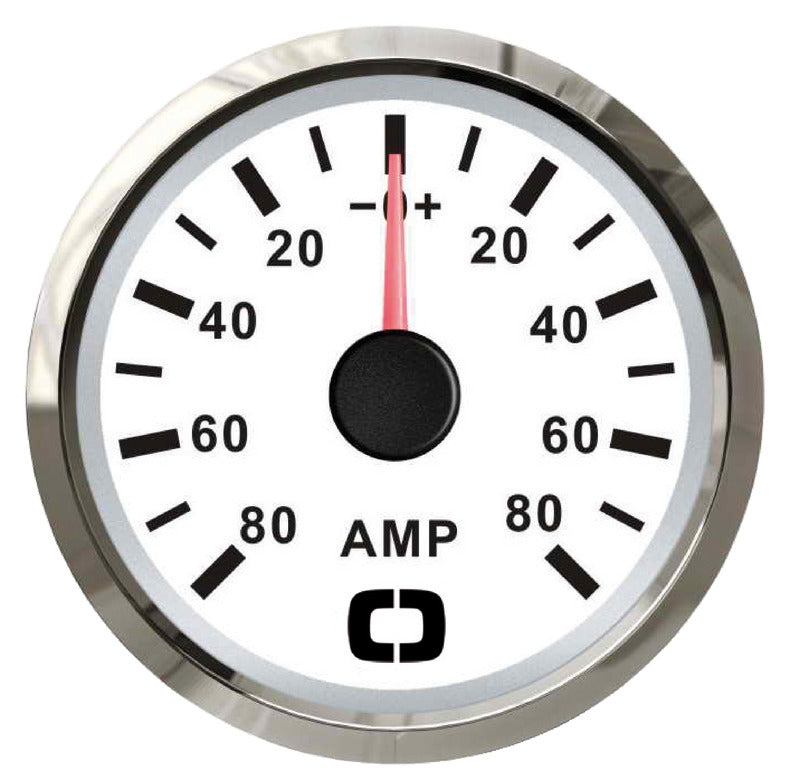 Ammeter w/shunt 80 A white/glossy - foto originale Osculati Srl