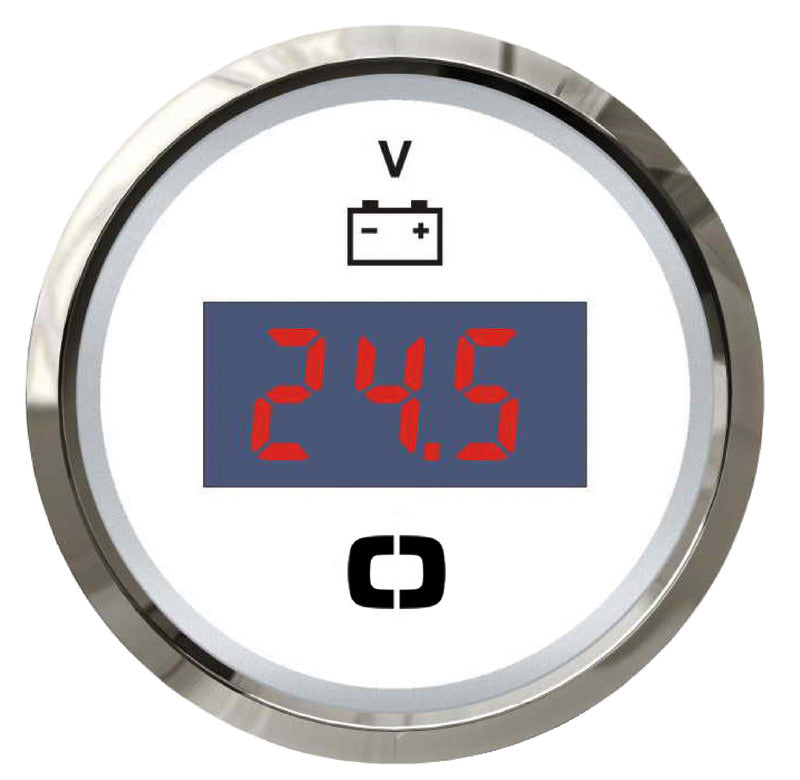 Digital voltmeter 8/32 V white/glossy - foto originale Osculati Srl