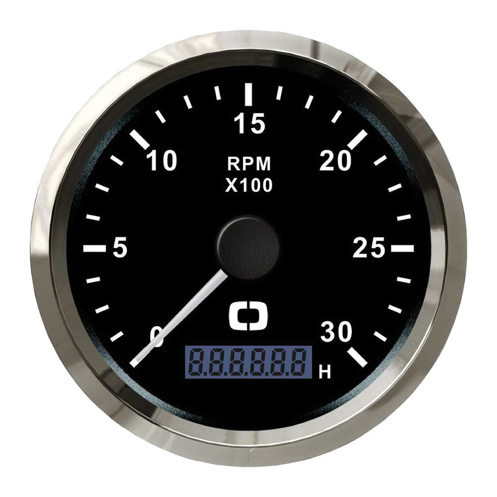Revolution counter 0-3000 RPM black/glossy - foto originale Osculati Srl