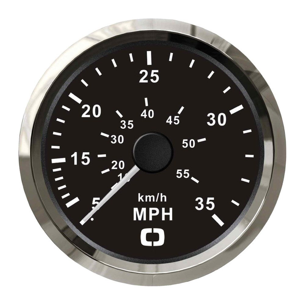 Pitot speedometer 0-35 MPH black/glossy - foto originale Osculati Srl