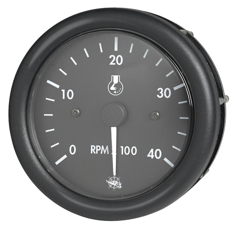 Guardian RPM counter diesel black w/hourmeter 12 V - foto originale Osculati Srl