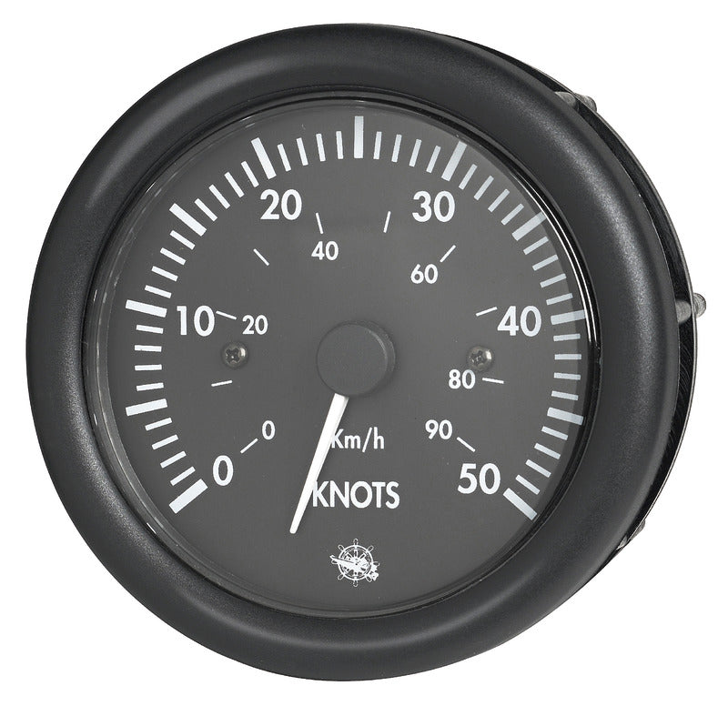 Guardian speedometer 0-50 knots black 12 V - foto originale Osculati Srl