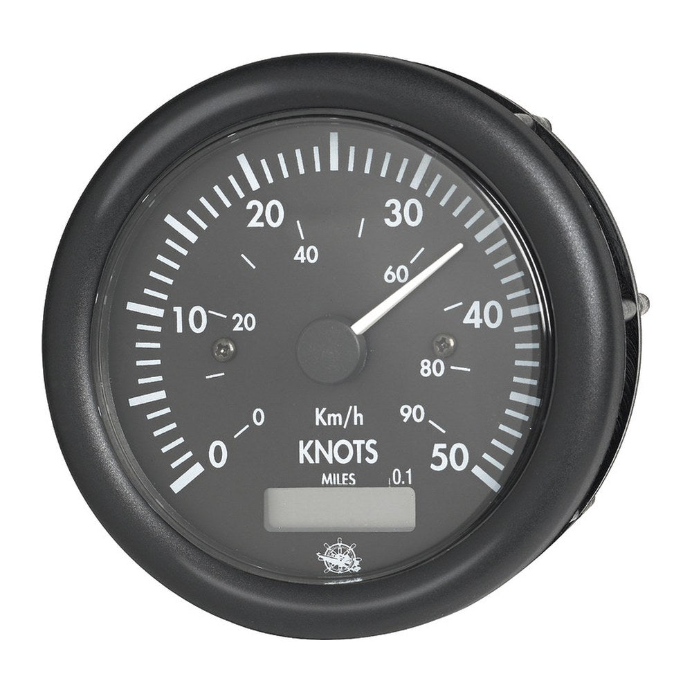 Guardian speedometer 0-50 knots black w/log 12V - foto originale Osculati Srl