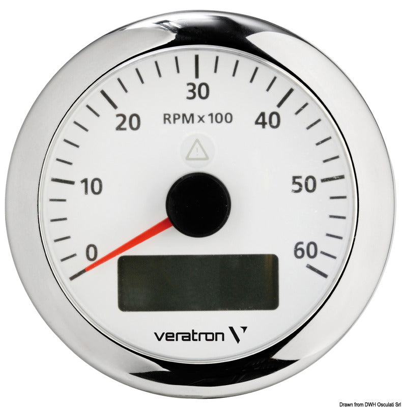 VDO Marine VDO ViewLine RPM counter 6000 RPM white - foto originale Osculati Srl