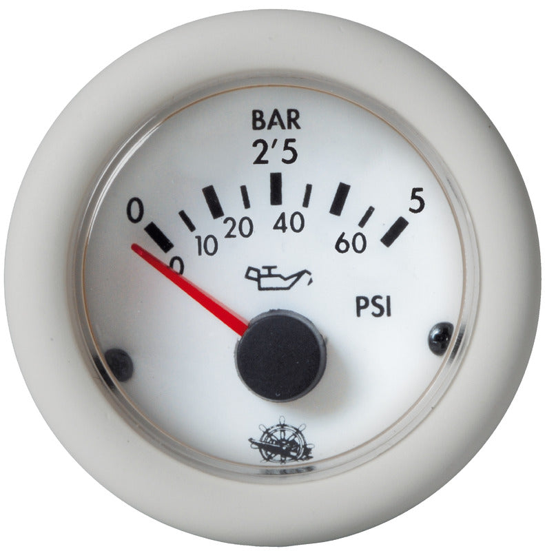 Guardian oil pressure gauge 0-5 bar white 24 V - foto originale Osculati Srl