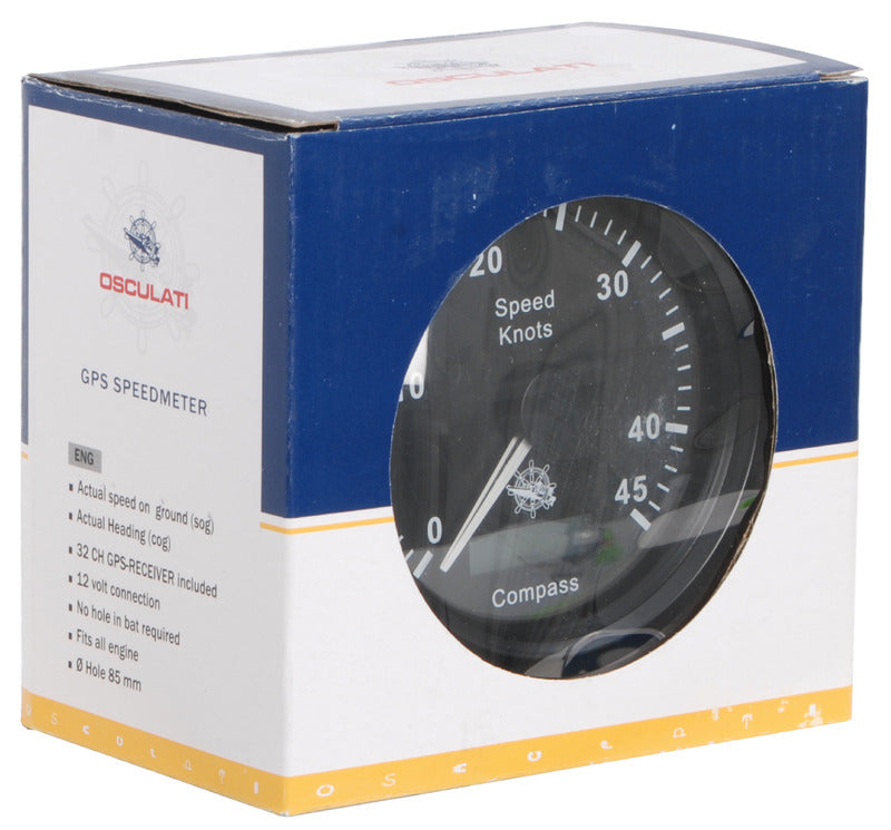 Speedometer w/GPS compass black/black - foto originale Osculati Srl