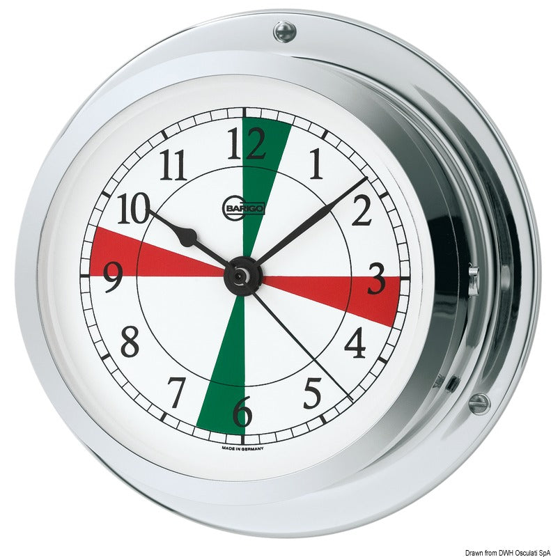 Barigo Star quartz clock w/ radiosectors chr.brass - foto originale Osculati Srl
