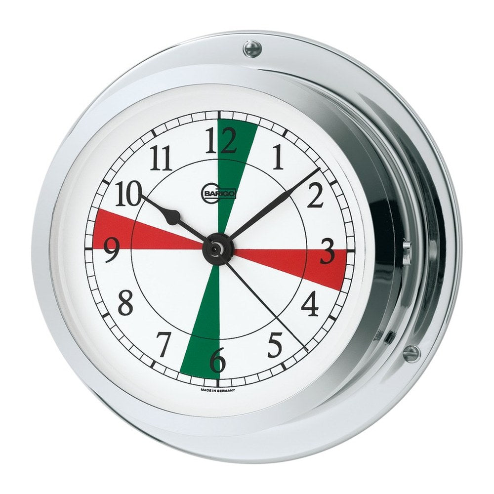 Barigo Star quartz clock w/ radiosectors chr.brass - foto originale Osculati Srl