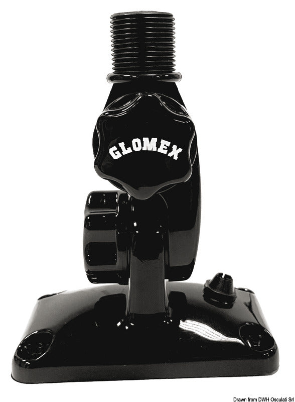 GLOMEX reinforced nylon base w/articulated joint black - foto originale Osculati Srl