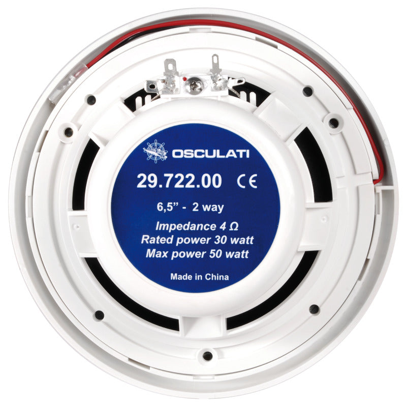 Pair of 2-ways loudspeakers 180 mm 100 W white - foto originale Osculati Srl