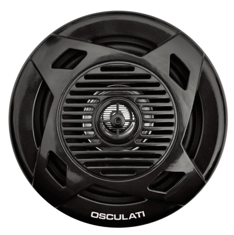 Pairs of dual cone loudspeakers 4" 2x30 W black - foto originale Osculati Srl