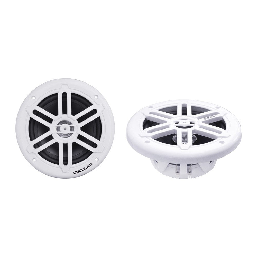 Pairs of dual cone speakers 6.5" - 2x120W - white - foto originale Osculati Srl