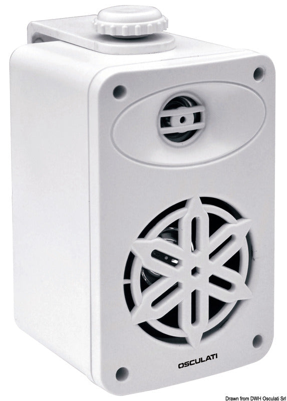 Pairs of 2-way loudspeakers f.interiors 4" - 2x120W - white - foto originale Osculati Srl