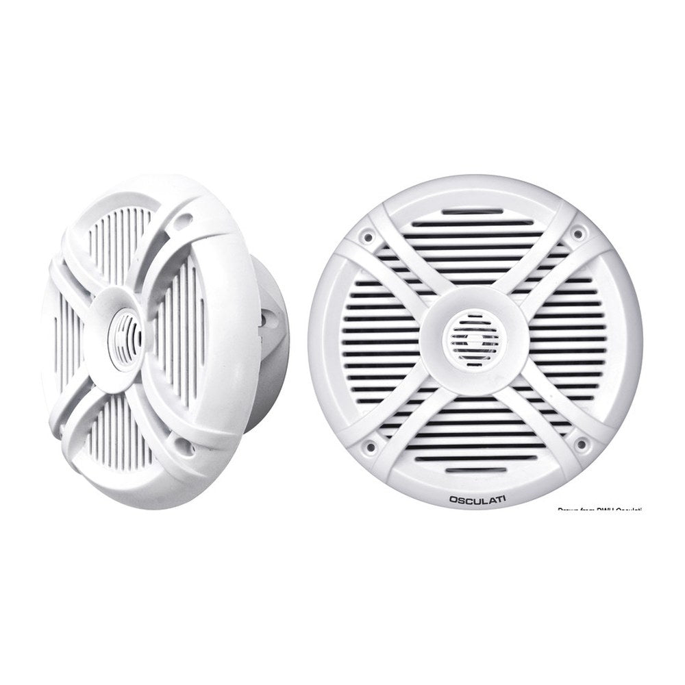 Pairs of 2-way speakers w/RGB programm.LEDs 5.25 white - foto originale Osculati Srl