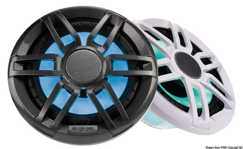 Fusion XS-FL77SPGW 7.7" white +grey grid w/RGB light. Sold in pairs - foto originale Osculati Srl