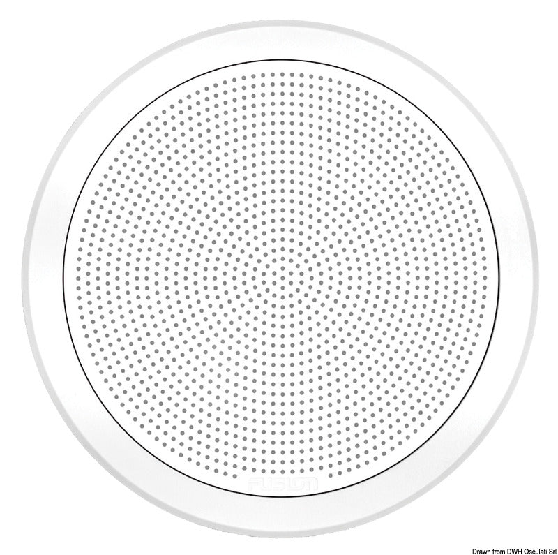 Fusion FM-F77RW Flush Mount 7.7" speaker white grid. Sold in pairs - foto originale Osculati Srl