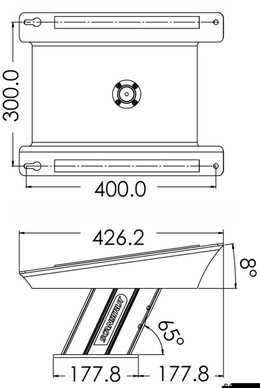 SCANSTRUT aluminium power tower for Starlink 150mm white - foto originale Osculati Srl