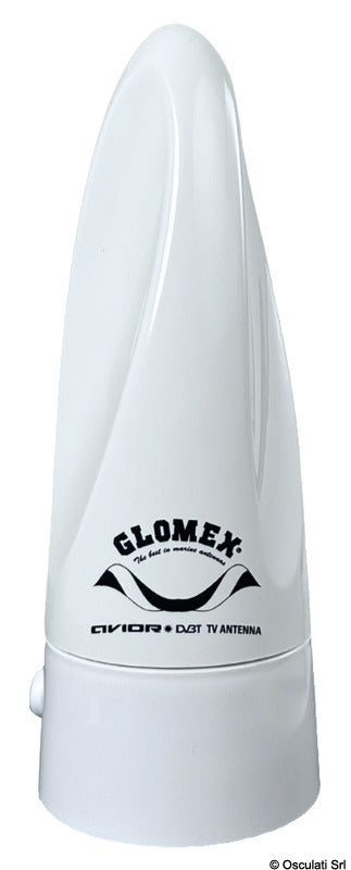 GLOMEX DVB-T2 Mizar AGC TV antenna white - foto originale Osculati Srl