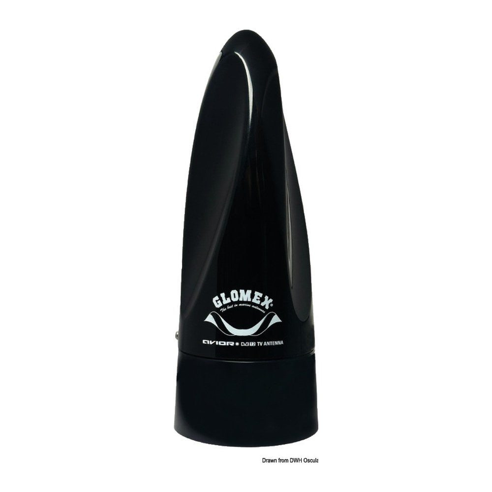 GLOMEX Avior TV/AM-FM antenna black - foto originale Osculati Srl
