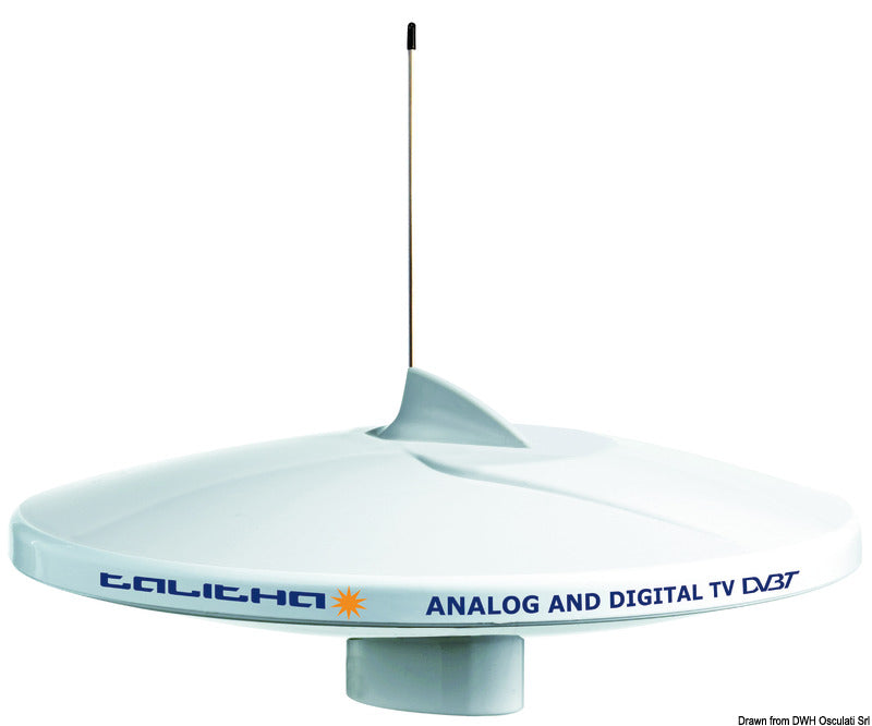 GLOMEX DVB-T2 Mizar AGC TV antenna white - foto originale Osculati Srl