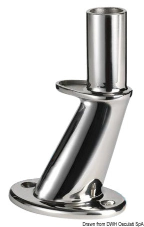 Glomex antenna base AISI316 polished 126 mm - foto originale Osculati Srl