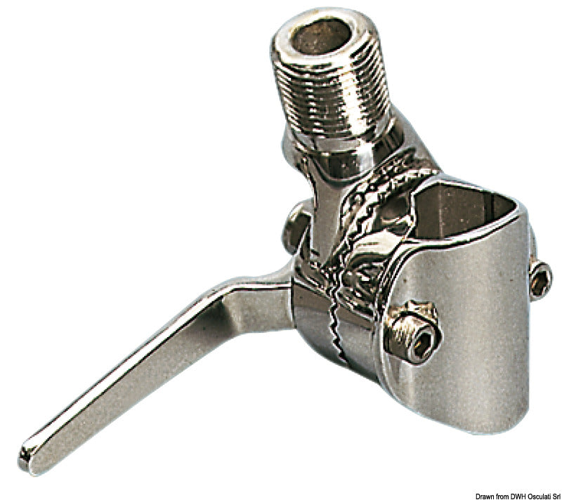 Swivelling antenna base AISI316 22/25 mm - foto originale Osculati Srl