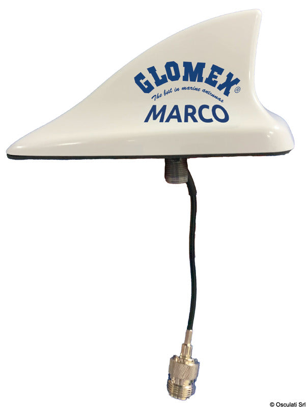 GLOMEX MAKO VHF antenna 250mm white - foto originale Osculati Srl