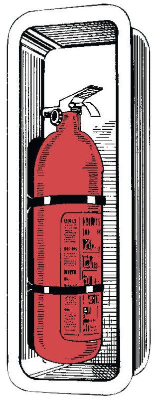 Recess extinguisher compartment - foto originale Osculati Srl