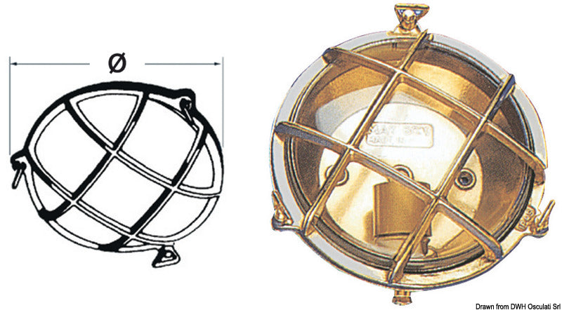 Round turtle lamp 215 mm - foto originale Osculati Srl