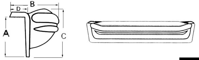 PVC marina and pile angular fender black - foto originale Osculati Srl