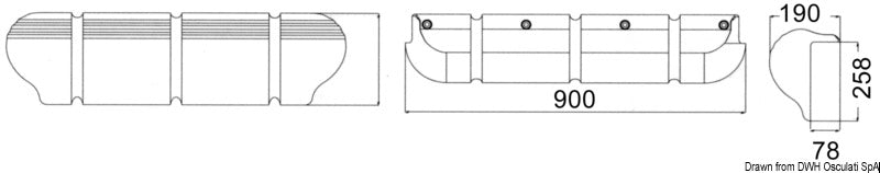 Bigfender marina and pile fender blue 900 mm - foto originale Osculati Srl